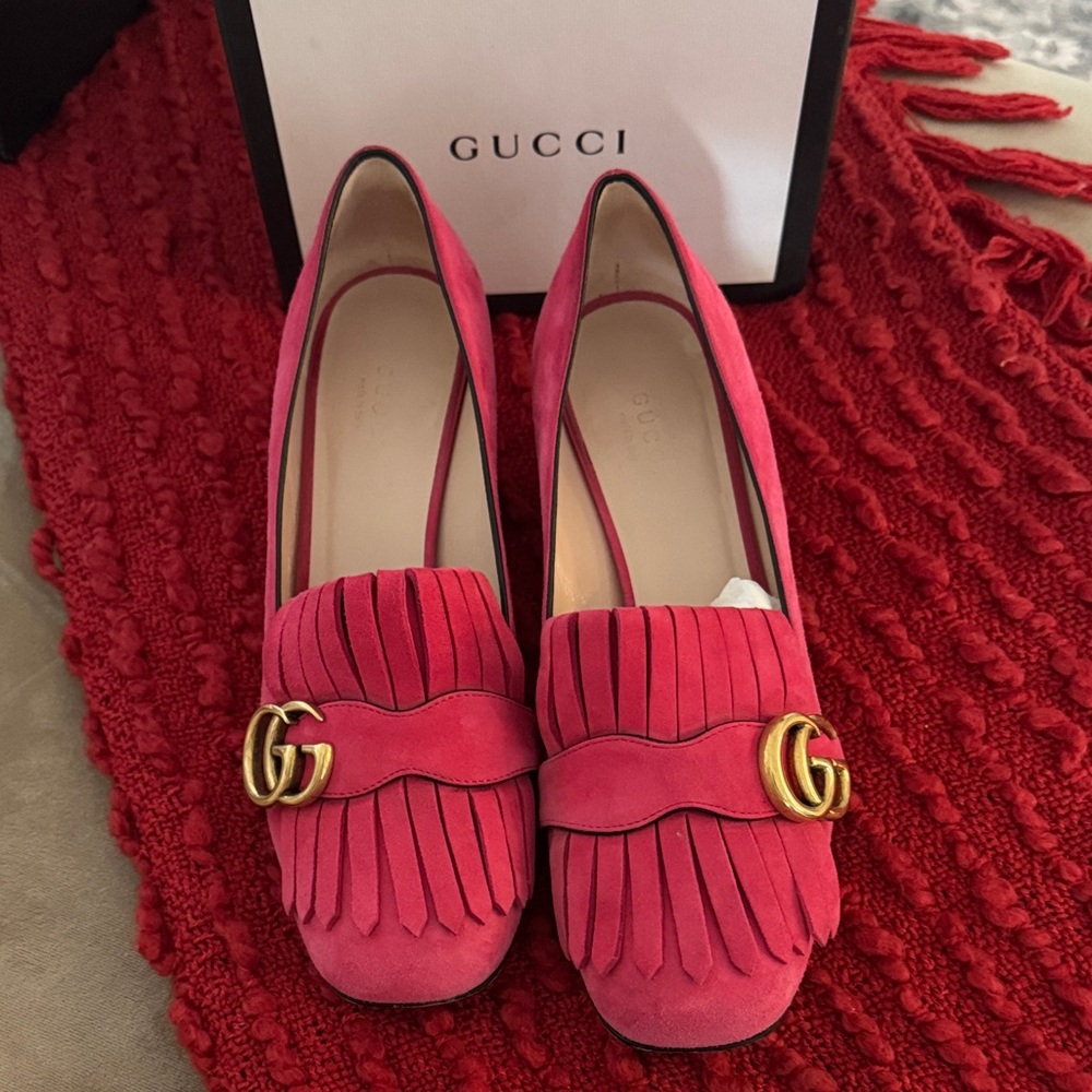 Gucci Women's Red Suede Heels